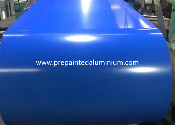 0.4 ملم 1250 ملم 3000 سلسلة الألومنيوم مغلفة الأزرق لفة المستخدمة في ألواح السقف