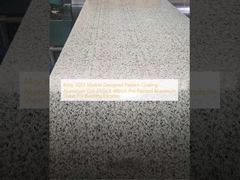 سبيكة 3003 الرخام مصممة نمط طلاء الملف الطلاء الألومنيوم 24Ga X 48 بوصة ورقة الألومنيوم المرسومة مسبقًا لمواجهات المباني