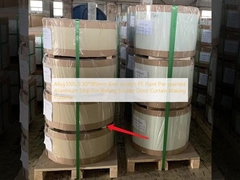 Alloy3105 0.30*185 مللي متر طلاء بولي إيثيلين مضاد للخدش شريط ألومنيوم مطلي مسبقًا لستائر الباب ذات المصراع الدوار صنع الغرض