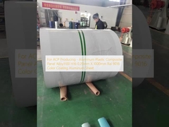 لإنتاج ألواح ACP - صفيحة ألومنيوم مركبة من البلاستيك وسبائك الألومنيوم 1100 H16 0.20 مم × 1000 مم مطلية باللون Ral 9016