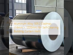سبيكة الألومنيوم 5052 Cladmax (1.6mm × 1200mm) للجدران الستارية للمباني ذاتية التنظيف
