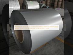 لوح ألومنيوم 5052 من سبائك الألومنيوم (2.0 مم، عرض قابل للتخصيص، مؤكسد باللون الفضي والرمادي) لتغطية الرادياتير