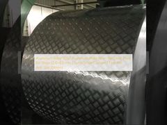 لوح ألومنيوم 5052 من سبائك الألومنيوم غير قابل للانزلاق للسفن (2.0-4.0 مم | مخصص عريض جدًا | نمط مضاد للانزلاق بخمسة أضلاع)