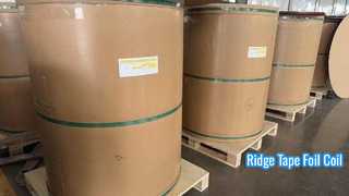 لفائف رقائق شريط ريدج بعرض 0.10 مم وعرض 45 مم من الألومنيوم المطلي مسبقًا