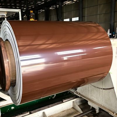 PVDF أو PE صفيحة الألومنيوم المطلية باللون في الملف 3003 H14 لإنتاج الممرات والجدران