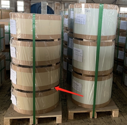 Alloy3105 0.30*185 مللي متر طلاء بولي إيثيلين مضاد للخدش شريط ألومنيوم مطلي مسبقًا لستائر الباب ذات المصراع الدوار صنع الغرض