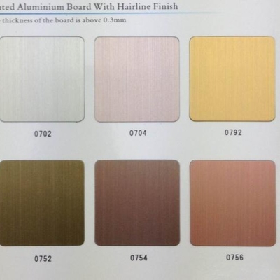 لفائف ألومنيوم ملونة بخط الشعر سبيكة 3003 0.30 مم صفائح ألومنيوم مدهونة مسبقًا لتزيين سطح الخزانة