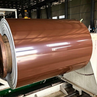 0.5mm سمك ألوان مغلفة الألومنيوم طول طلاء لفتحات / أبواب تغلف