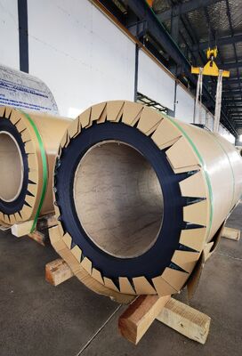 RAL 7046 طلاء AA3003 H24 4.76 ملم سمك لفائف الألومنيوم المرسوم مسبقا للجدار الستار الخارجي